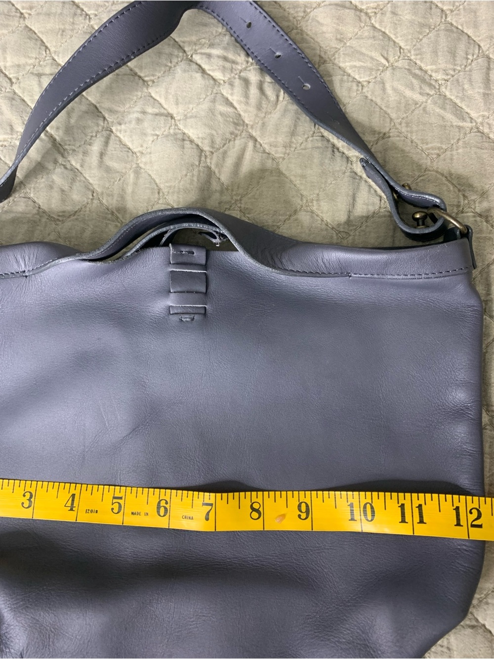 Jo Grey Leather hobo shoulder/ crossbody bag - Picture 13 of 15